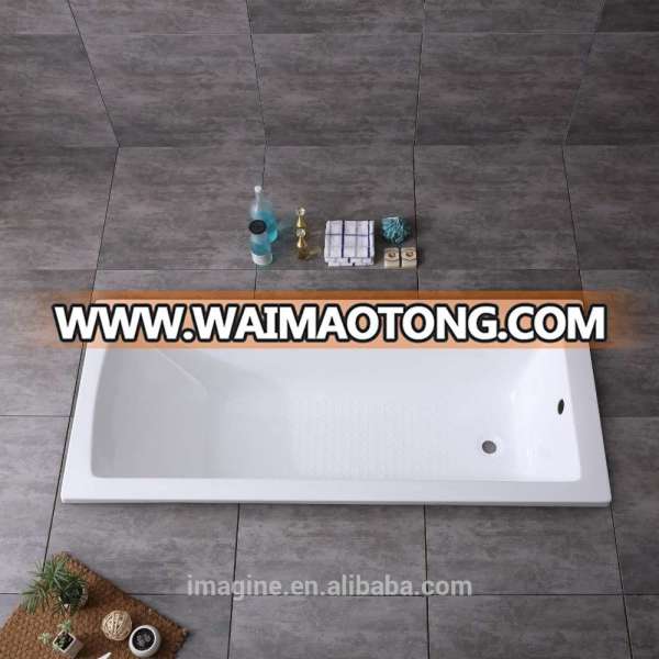 Drop in bathtub acrylic with anti slip design european standard