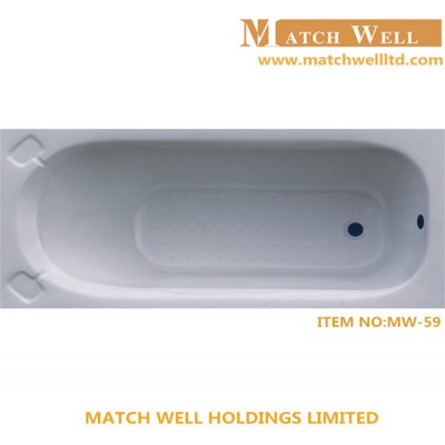 2016 embedded bathtub/enameled cast iron hot bath for hotel project