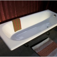 1500MM Or 1700MM Ceramic Cast Iron Bathtub / Cheap Drop In Cast Iron Bath Tub For Hotel / Home Use